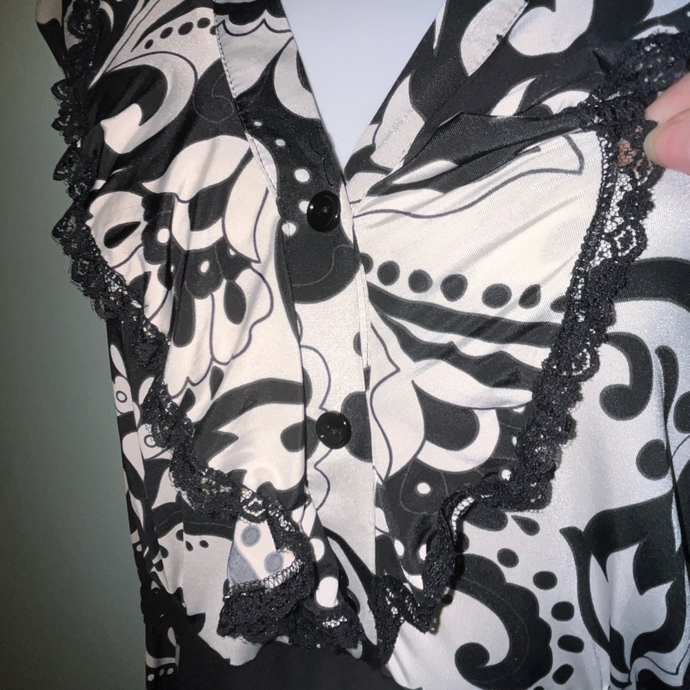 New Directions Blouse Size 2X Black /White - Picture 5 of 10